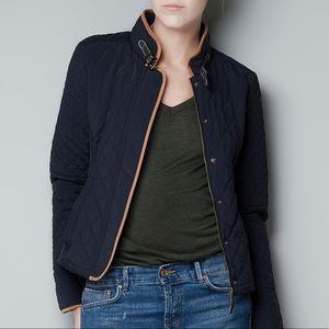 Navy Blue Quilted Zara Jacket